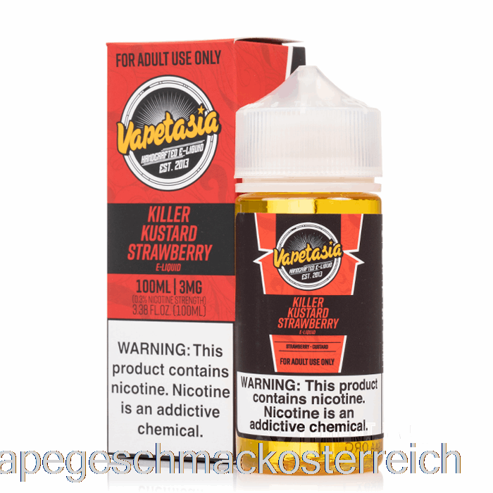 Killer Kustard Erdbeere – Vapetasia – 100 Ml, 3 Mg Vape-Geschmack